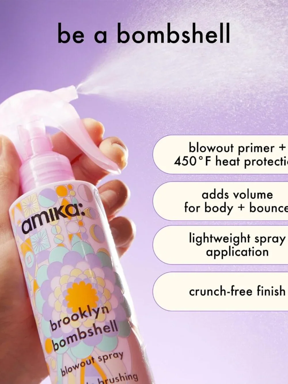 Amika Brooklyn Bombshell Blowout Volume Spray 6.7oz, Pack of 3